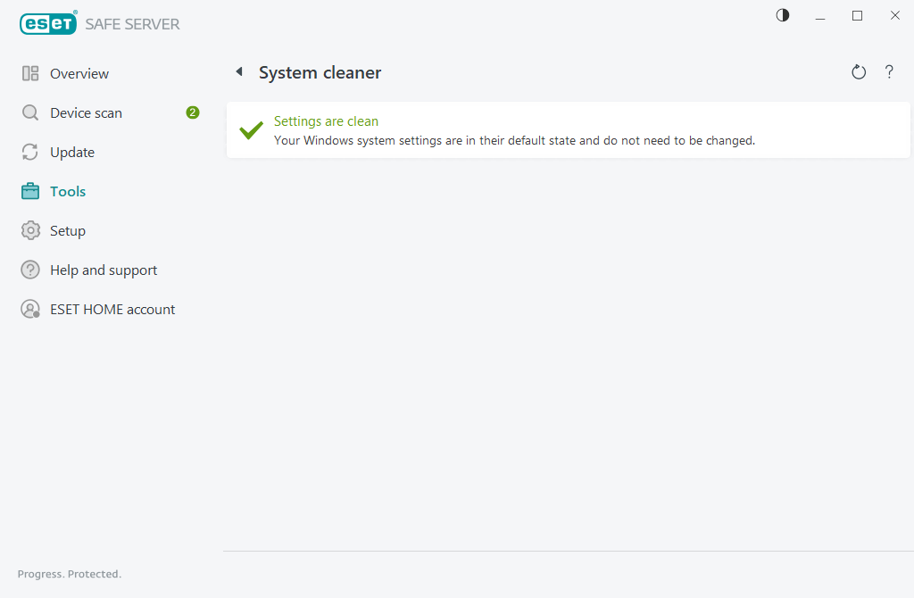 Reset system settings Reset system settings