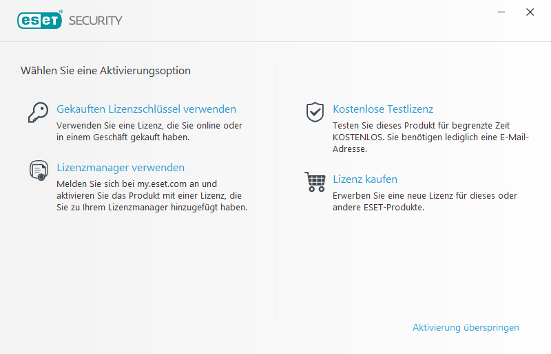 Produktaktivierung