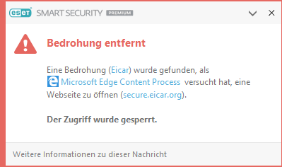Bedrohung entfernt