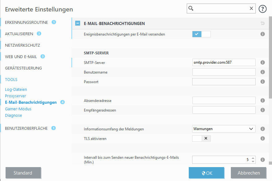 Benachrichtigungen weiterleiten