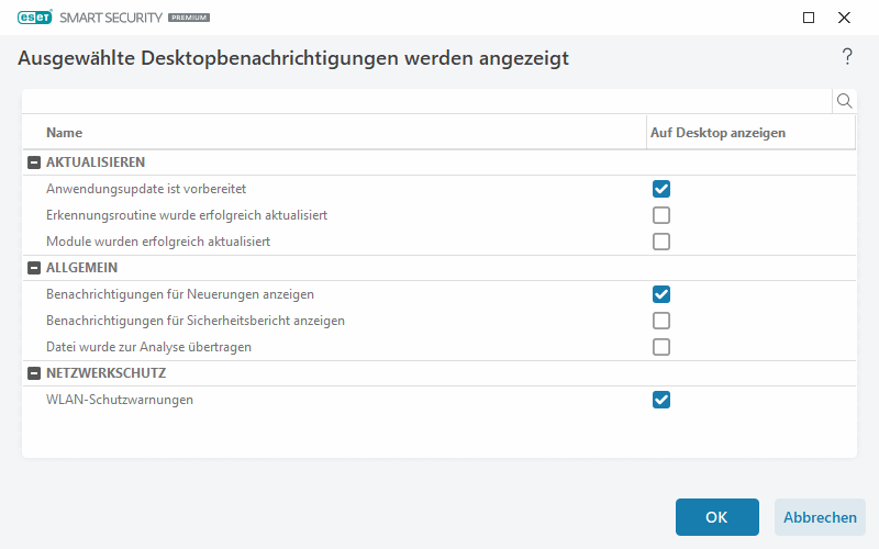 Desktophinweise