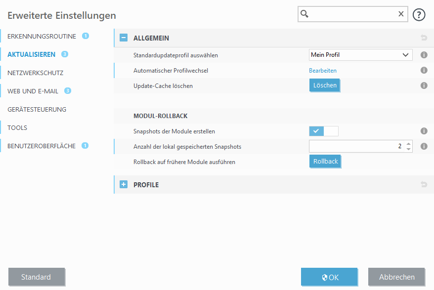 Modul-Rollback