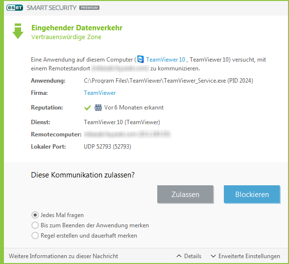 Eingehender Datenverkehr