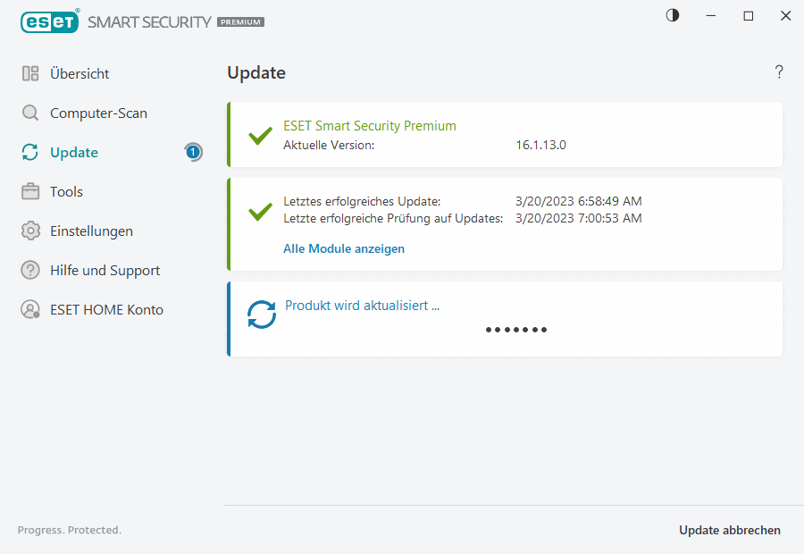 Update-Vorgang Update-Vorgang