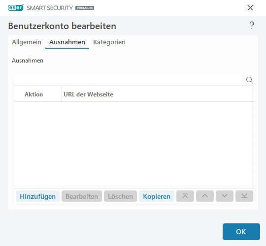 Löschen einer URL-Adresse