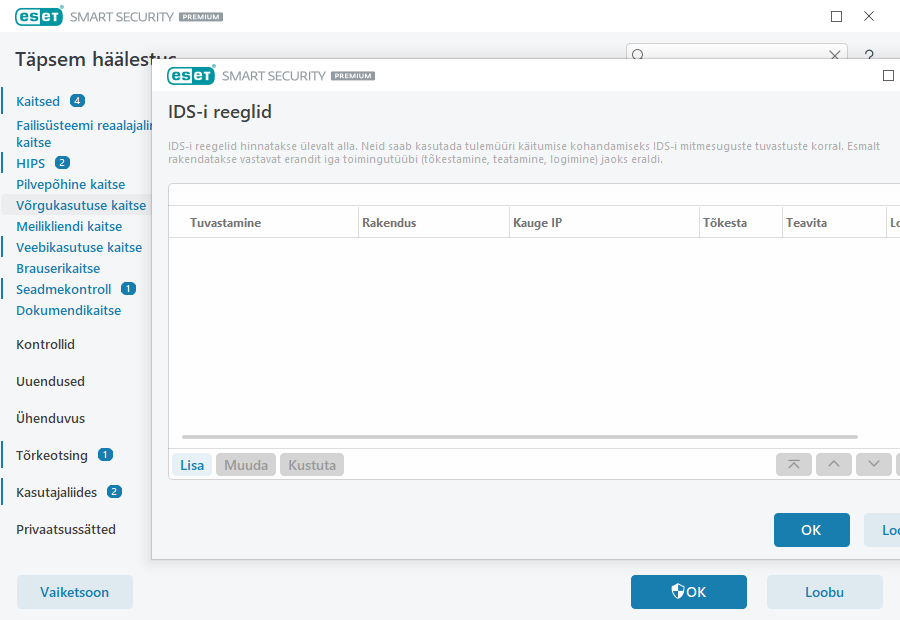 IDS-i reeglid IDS-i reeglid