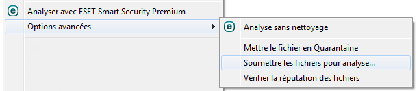 Menu contextuel