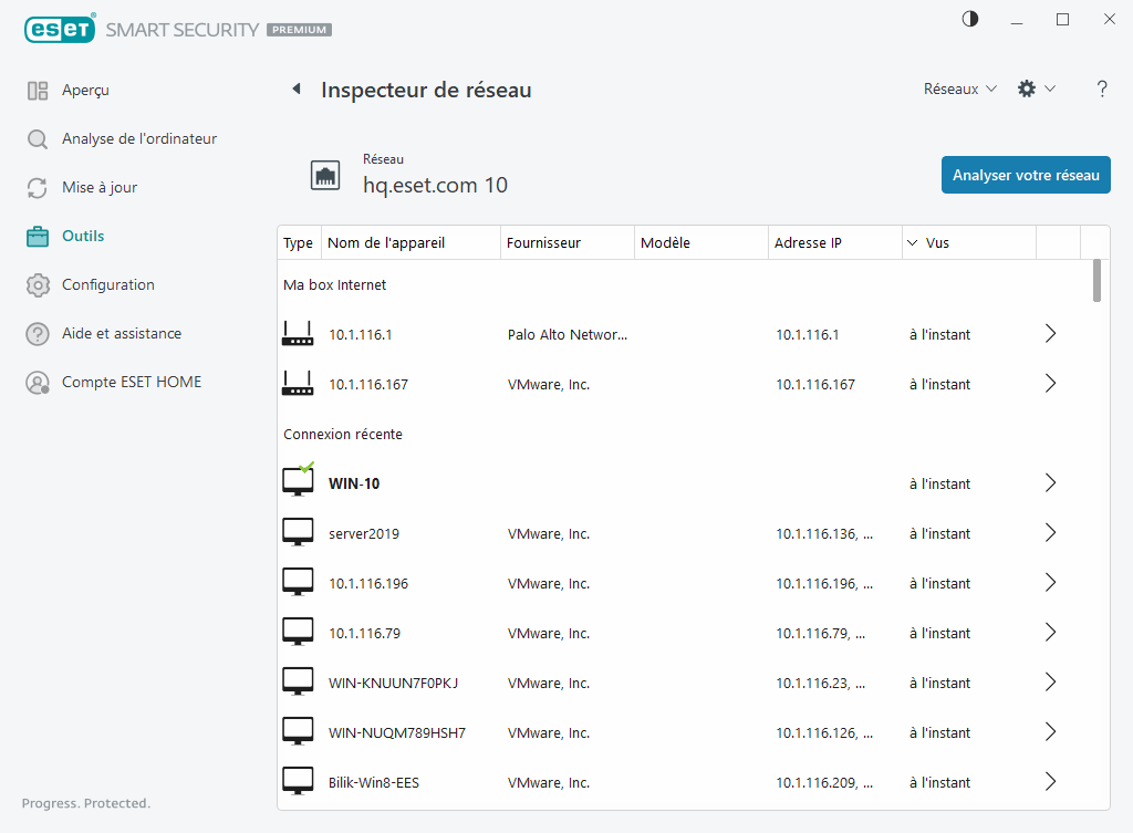 Inspecteur de réseau