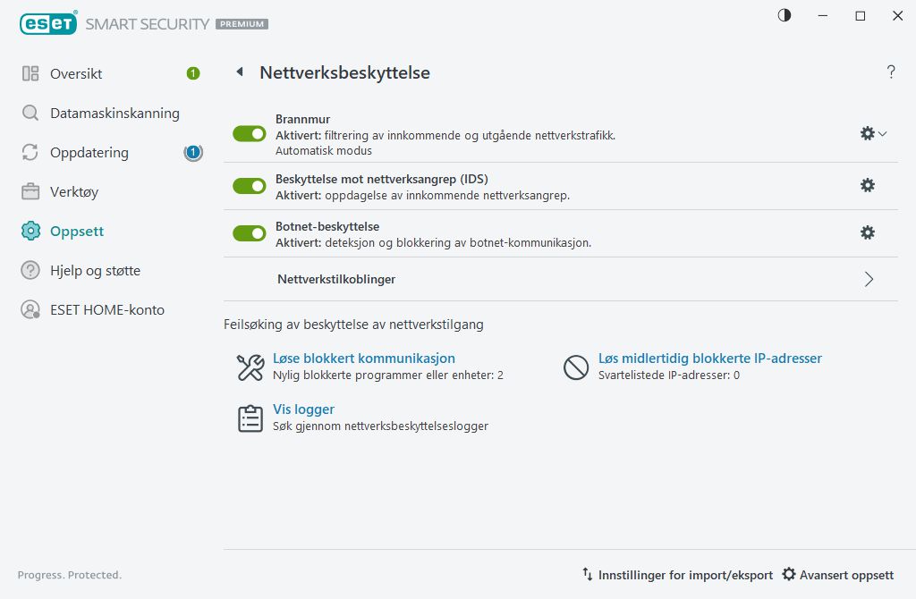 Nettverksbeskyttelse Nettverksbeskyttelse