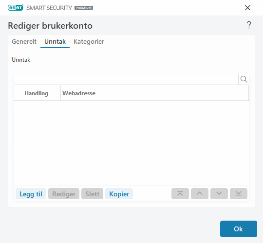 Rediger brukerkonto