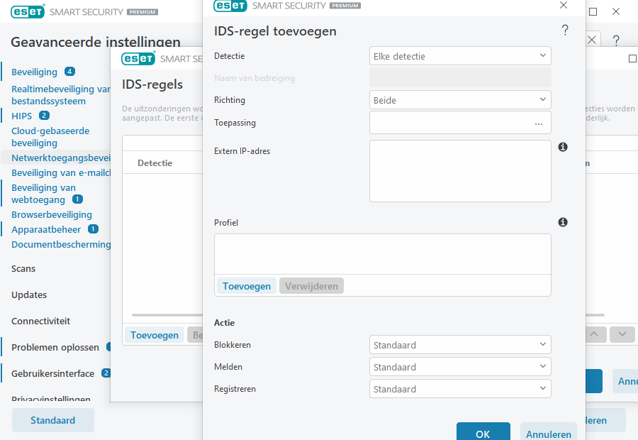 IDS-regel toevoegen