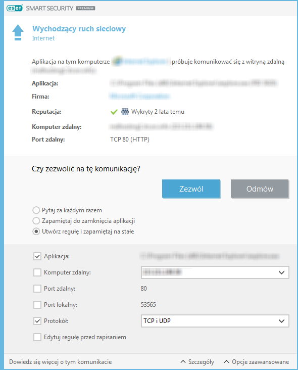 Wychodzący ruch sieciowy Wychodzący ruch sieciowy