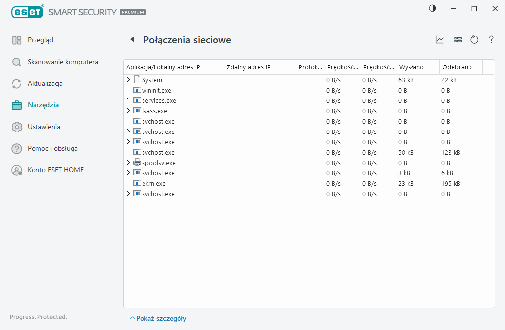 Połączenia sieciowe Połączenia sieciowe