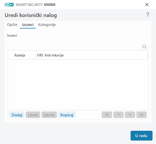 Izbrišite URL adresu Izbrišite URL adresu