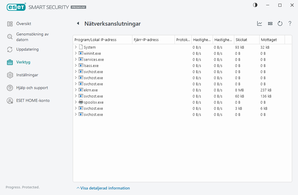 Nätverksanslutningar