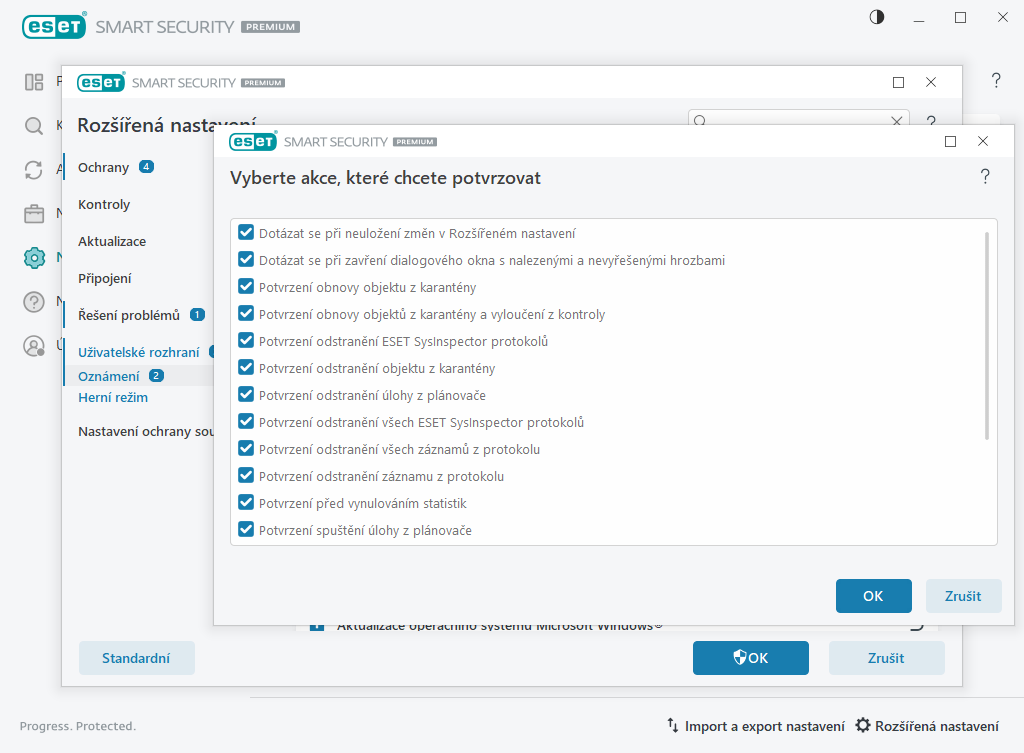 Potvrzovací zprávy Potvrzovací zprávy