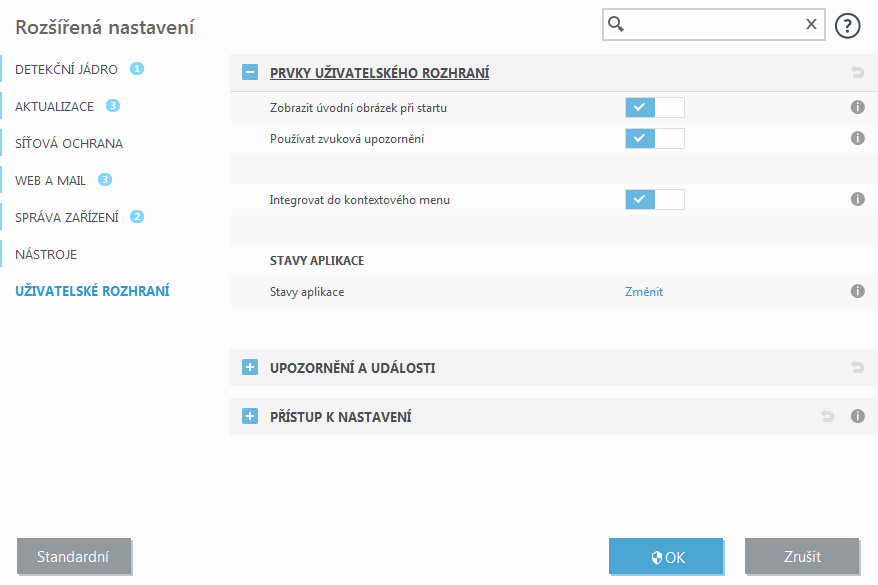 Prvky uživatelského rozhraní Prvky uživatelského rozhraní