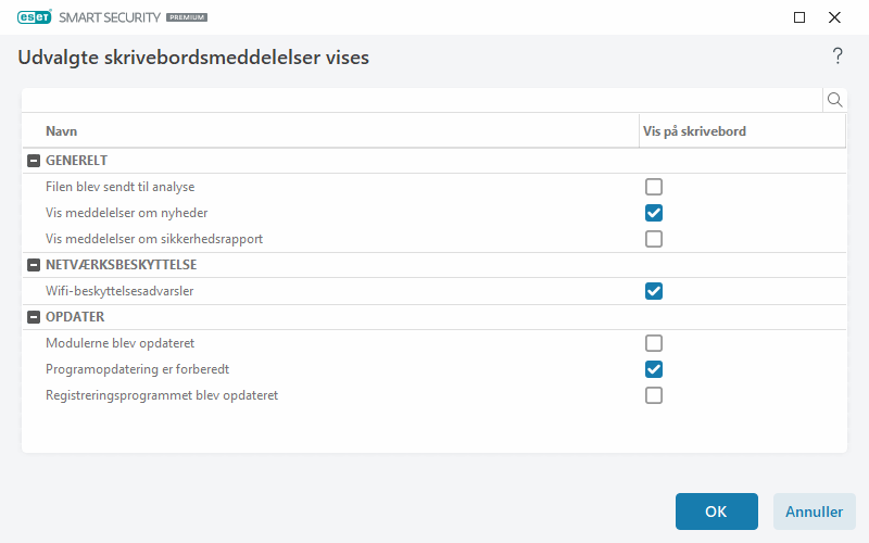 Skrivebordsmeddelelser Skrivebordsmeddelelser