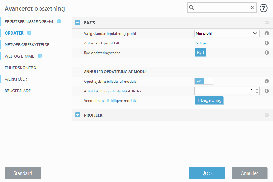 Mulighed for yderligere opdateringer Mulighed for yderligere opdateringer