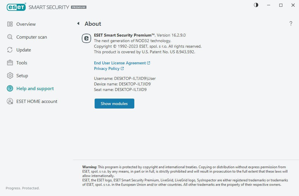 Details about installed version Details about installed version