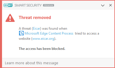 Threat removed Threat removed