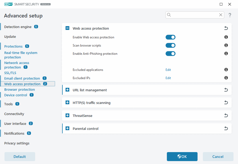 Web access protection Web access protection