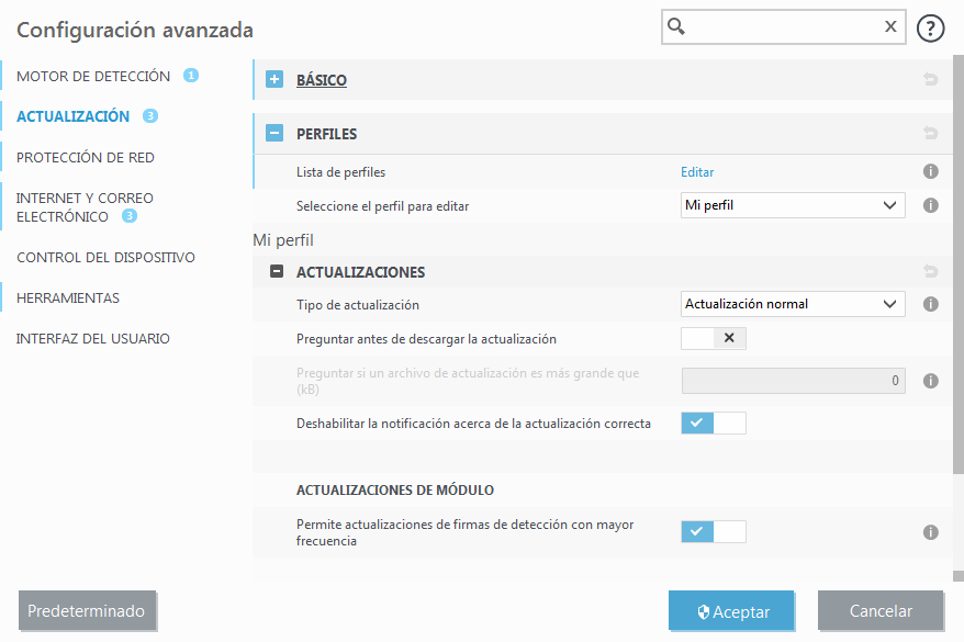 Reversión de módulo