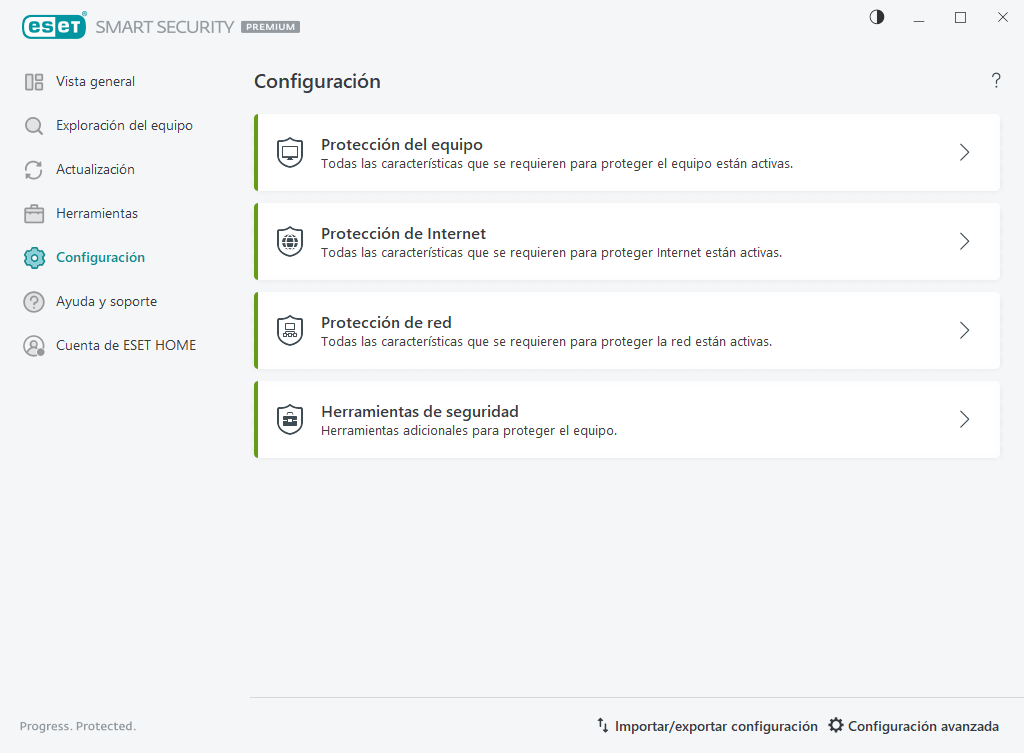 Configuración Configuración