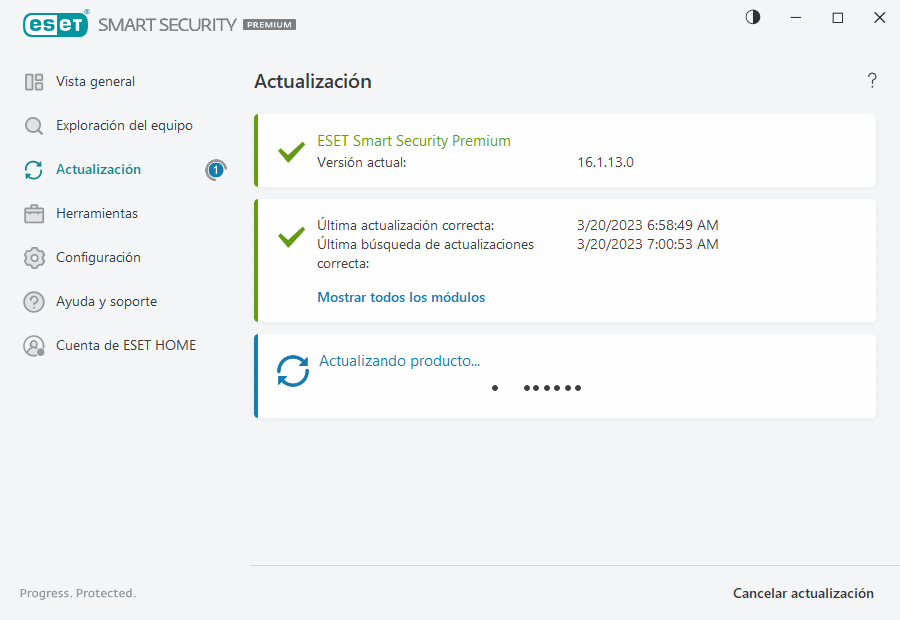 Proceso de actualización Proceso de actualización