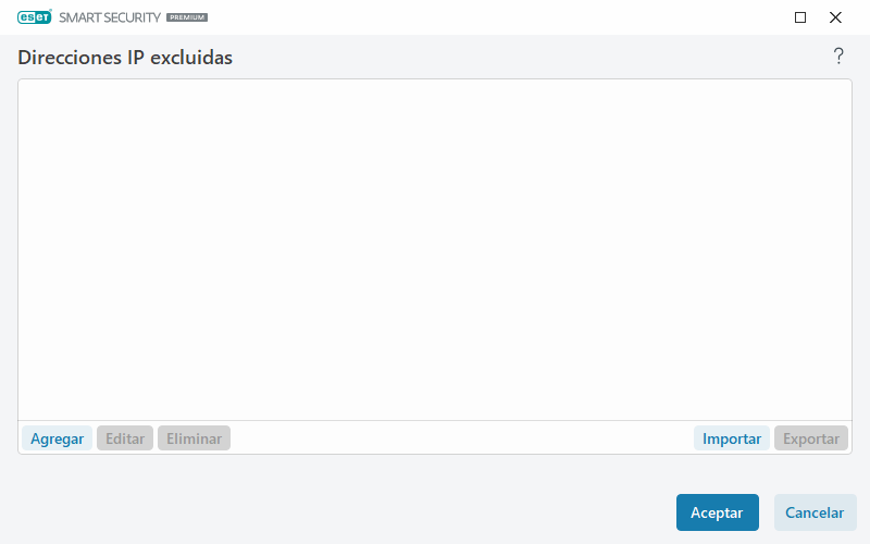 IP excluidas IP excluidas