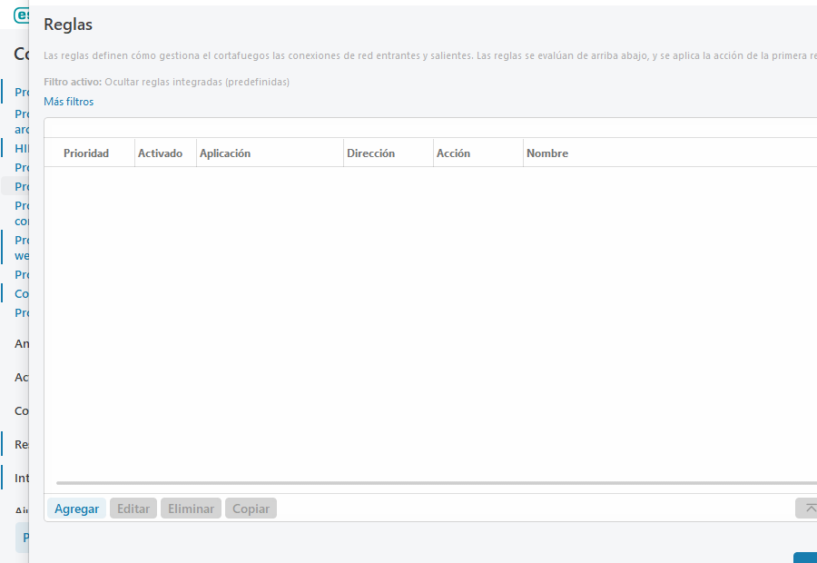 Reglas de cortafuegos