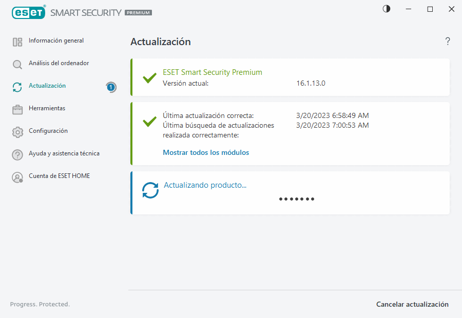 Proceso de actualización Proceso de actualización