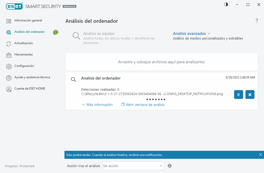 Análisis del ordenador Análisis del ordenador