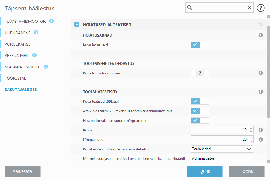 Interaktiivsed hoiatused Interaktiivsed hoiatused