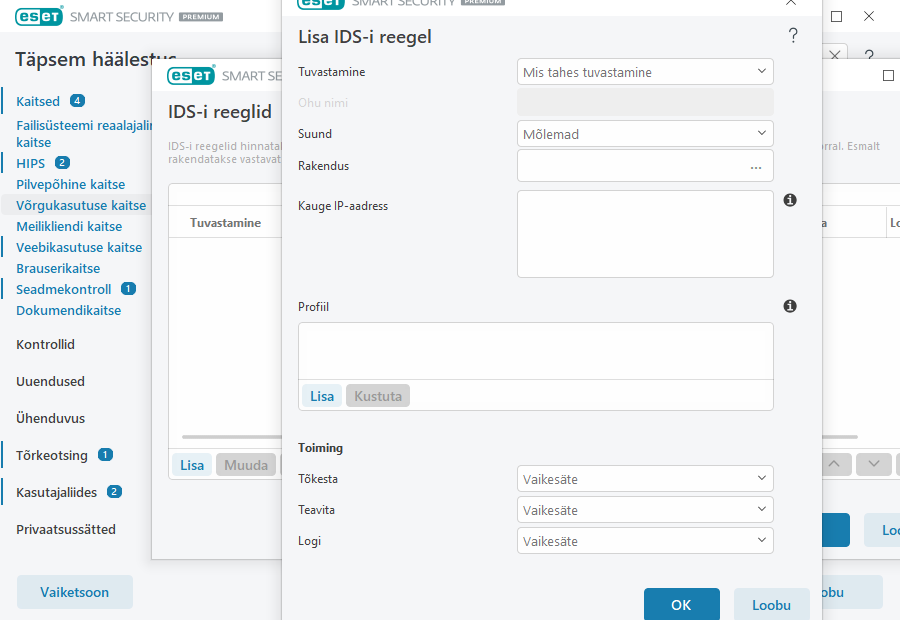 Lisa IDS-i reegel Lisa IDS-i reegel