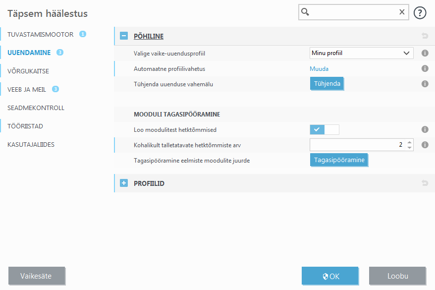 Mooduli tagasipööramine Mooduli tagasipööramine