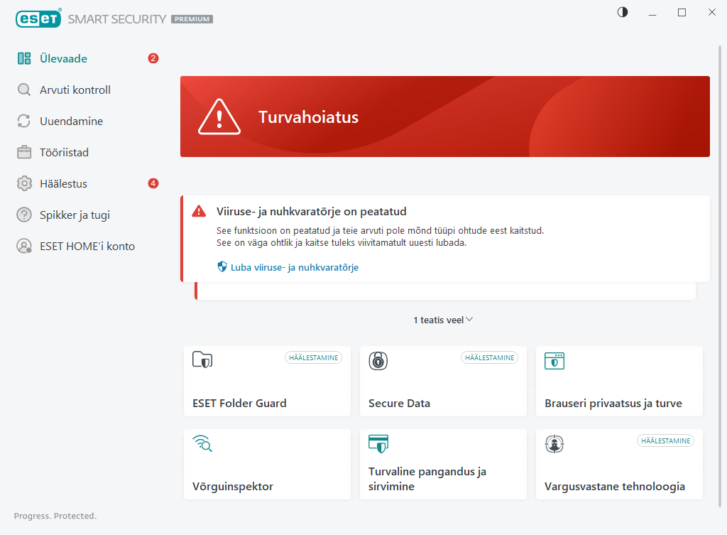 Näidatakse kriitilist probleemi Näidatakse kriitilist probleemi