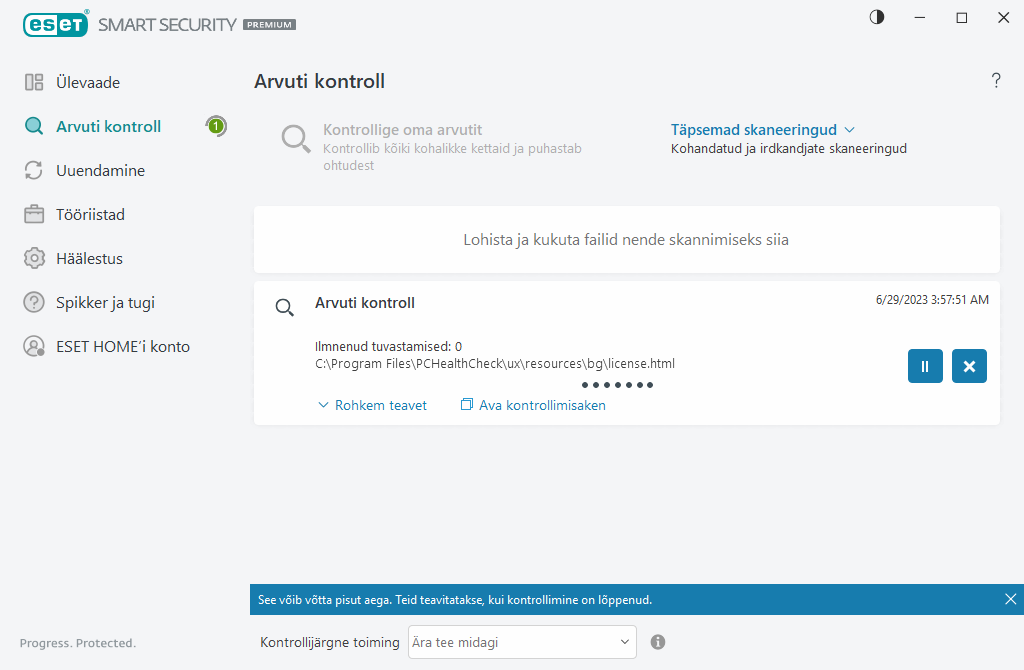 Arvuti kontroll Arvuti kontroll