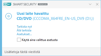 Uusi laite havaittu Uusi laite havaittu