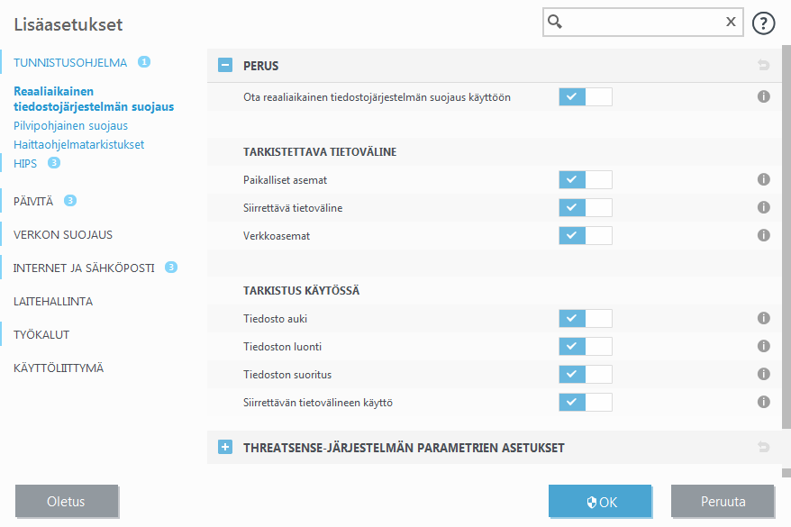 Reaaliaikainen tiedostojärjestelmän suojaus Reaaliaikainen tiedostojärjestelmän suojaus