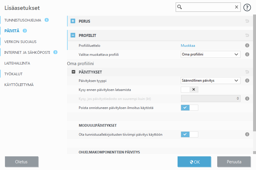 Moduulin peruutus Moduulin peruutus