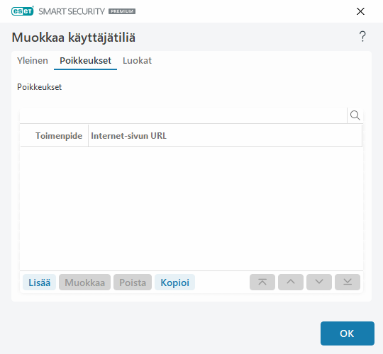 Muokkaa käyttäjätiliä Muokkaa käyttäjätiliä