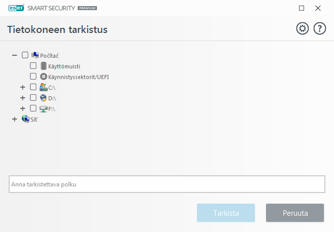 Mukautettu tarkistus