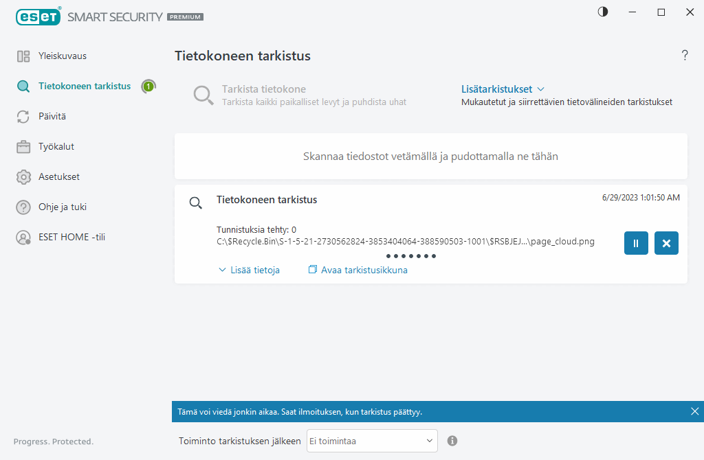 Tietokoneen tarkistus Tietokoneen tarkistus