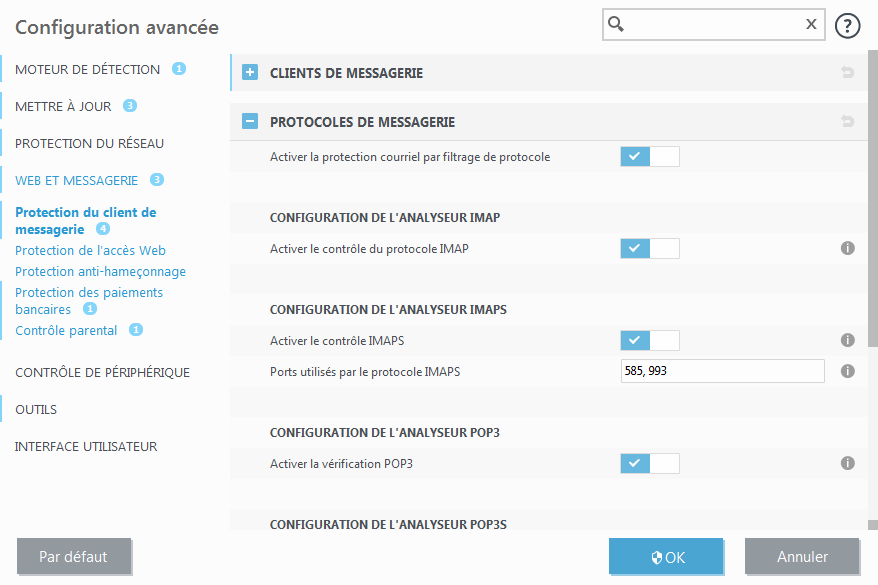 Protection du transport de messagerie Protection du transport de messagerie