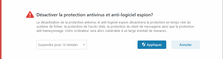 Désactiver la notification de protection antivirus et anti-logiciels espions Désactiver la notification de protection antivirus et anti-logiciels espions
