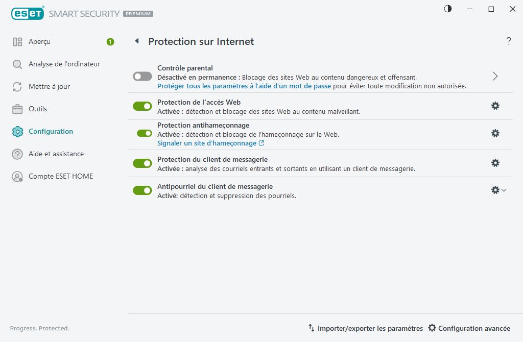 Protection sur Internet