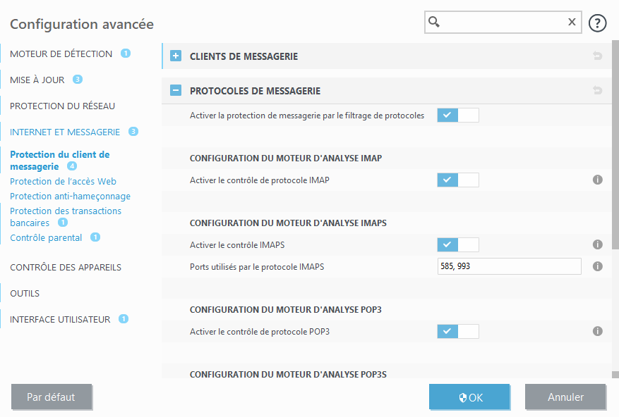 Protection du transport des messages