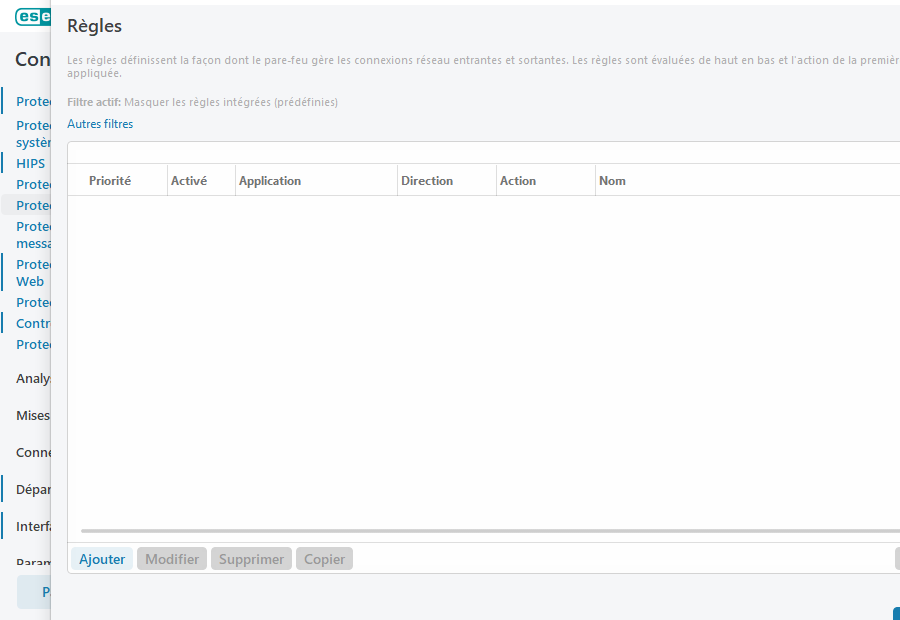 Règles du pare-feu Règles du pare-feu