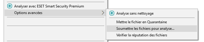 Menu contextuel Menu contextuel